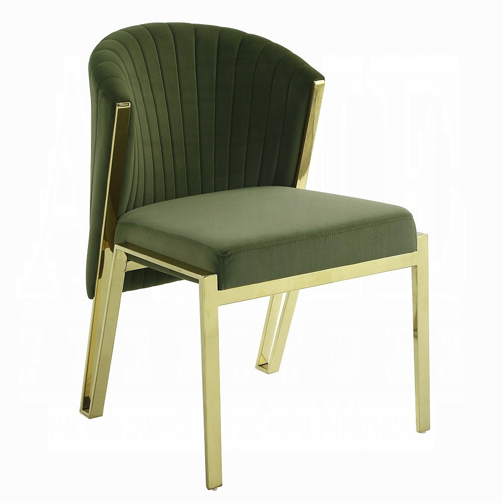 Fallon Side Chair -Green Velvet (Set of 2)