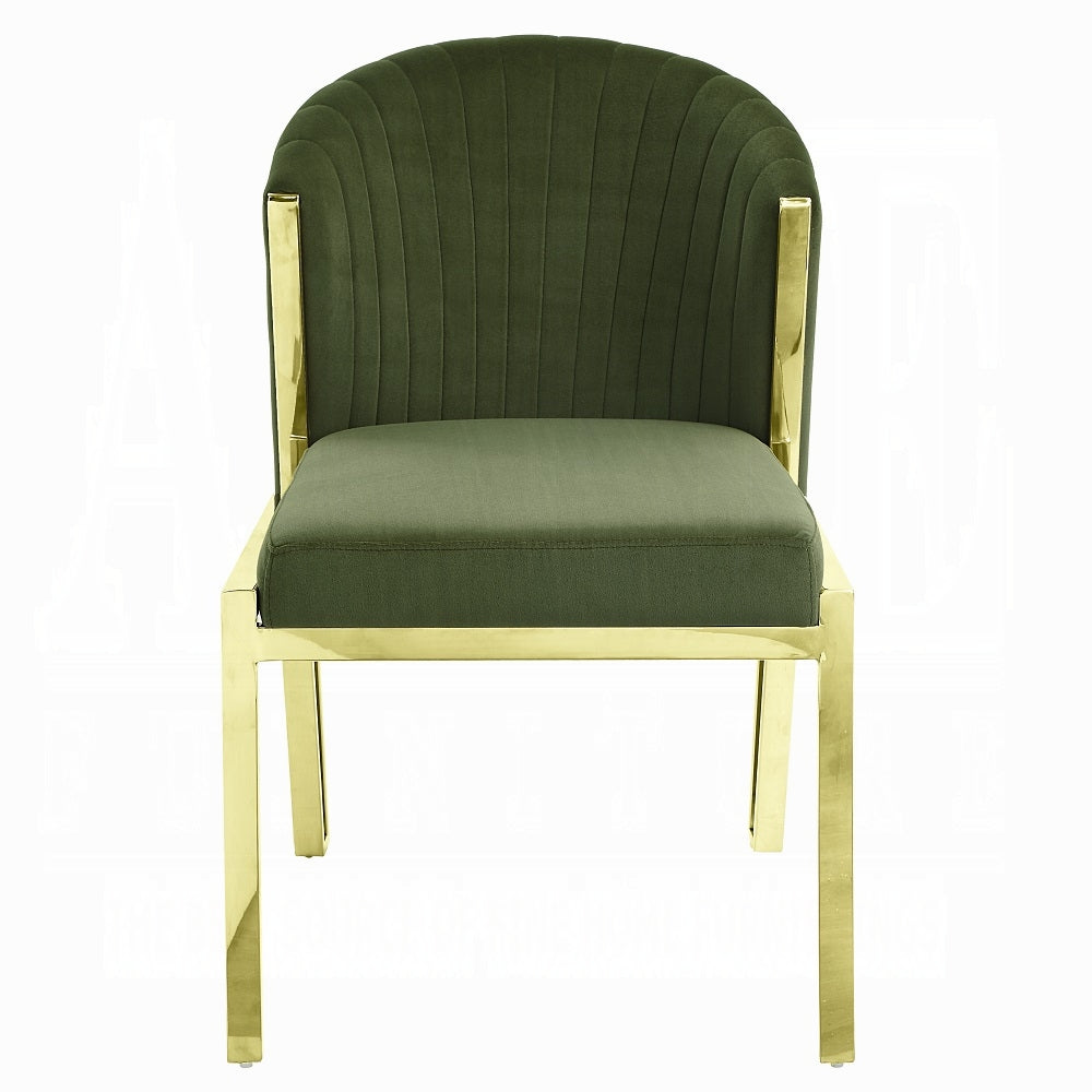 Fallon Side Chair -Green Velvet (Set of 2)