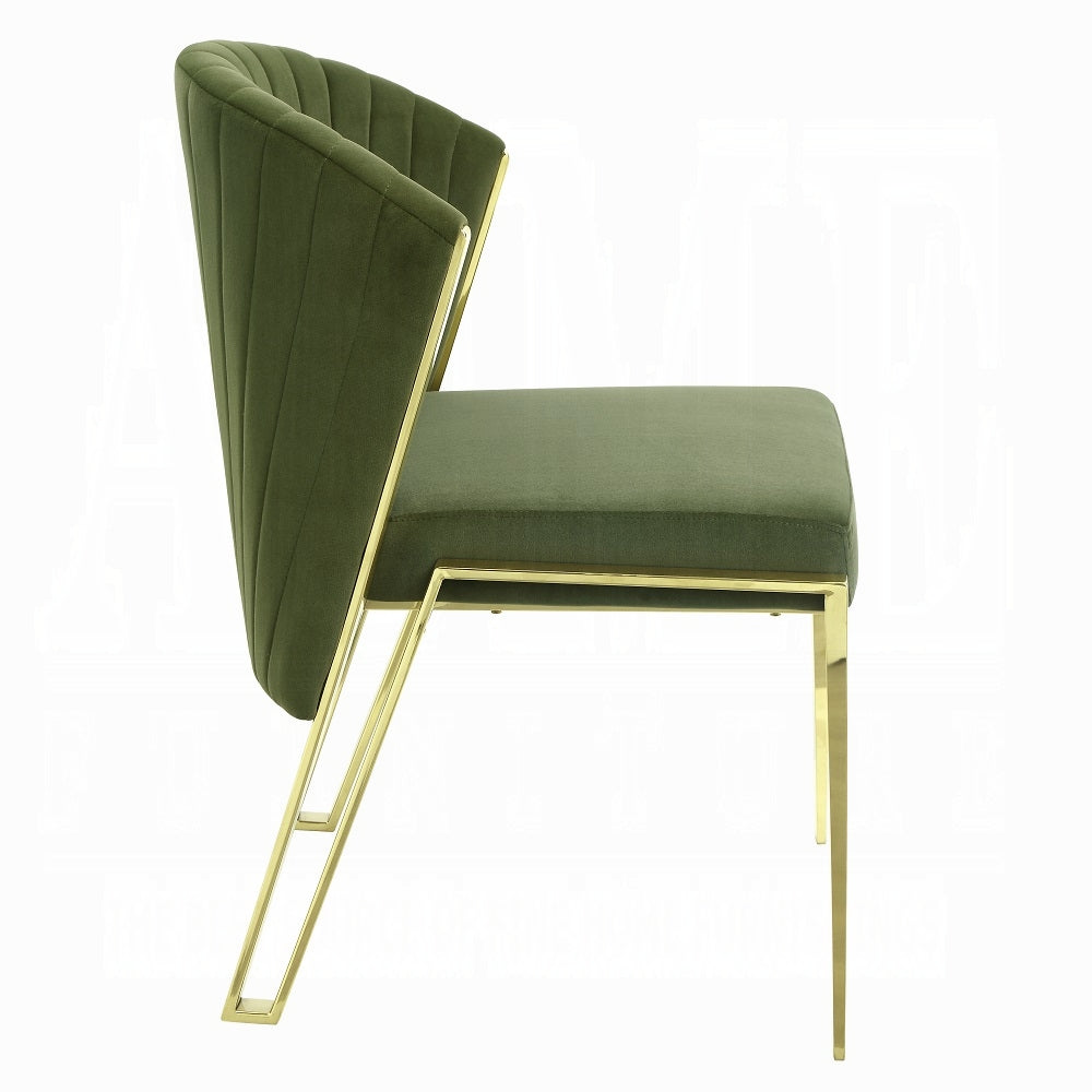 Fallon Side Chair -Green Velvet (Set of 2)