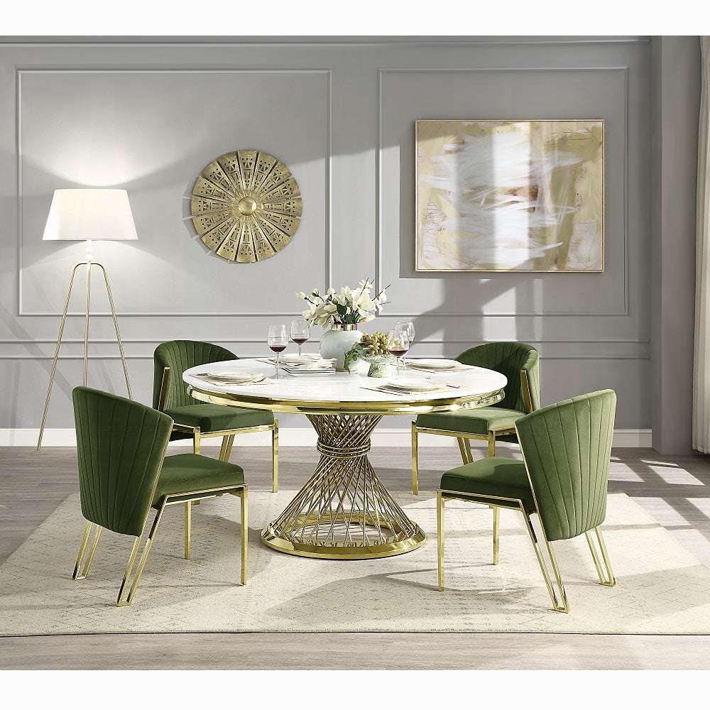 Fallon Side Chair -Green Velvet (Set of 2)